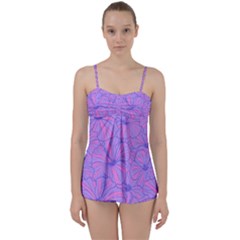 Flower-b 001 Babydoll Tankini Set