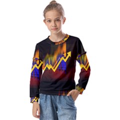 Logo-finance-economy-statistics Kids  Long Sleeve Tee With Frill 