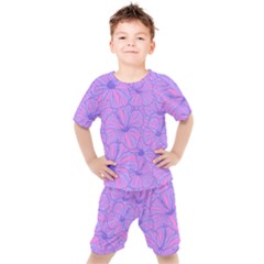 Flower-b 001 Kids  Tee And Shorts Set by nate14shop