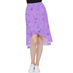 Flower-b 001 Frill Hi Low Chiffon Skirt by nate14shop