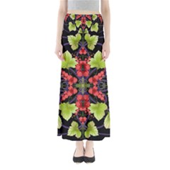 Pattern-berry-red-currant-plant Full Length Maxi Skirt