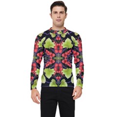 Pattern-berry-red-currant-plant Men s Long Sleeve Rash Guard by Jancukart