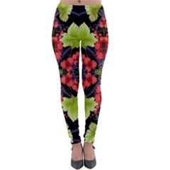 Pattern-berry-red-currant-plant Lightweight Velour Leggings