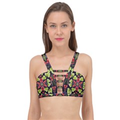 Pattern-berry-red-currant-plant Cage Up Bikini Top