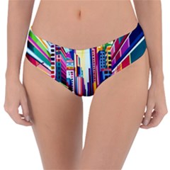 City-street-car-road-architecture Reversible Classic Bikini Bottoms