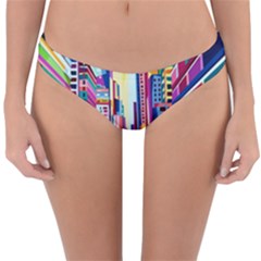 City-street-car-road-architecture Reversible Hipster Bikini Bottoms