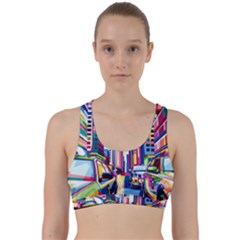 City-street-car-road-architecture Back Weave Sports Bra