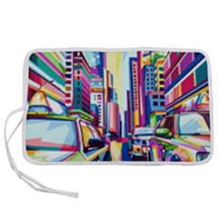 City-street-car-road-architecture Pen Storage Case (m) by Jancukart