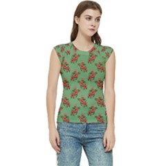 Flowers-b 002 Women s Raglan Cap Sleeve Tee