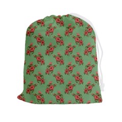 Flowers-b 002 Drawstring Pouch (2xl) by nate14shop