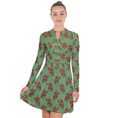 Flowers-b 002 Long Sleeve Panel Dress by nate14shop