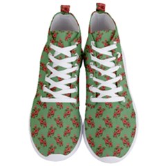 Flowers-b 002 Men s Lightweight High Top Sneakers by nate14shop