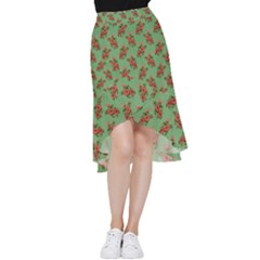 Flowers-b 002 Frill Hi Low Chiffon Skirt by nate14shop