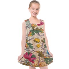 Flowers-b 003 Kids  Cross Back Dress by nate14shop