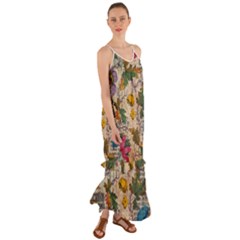 Flowers-b 003 Cami Maxi Ruffle Chiffon Dress by nate14shop