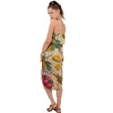 Flowers-b 003 Waist Tie Cover Up Chiffon Dress View2