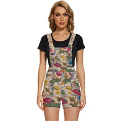 Flowers-b 003 Short Overalls