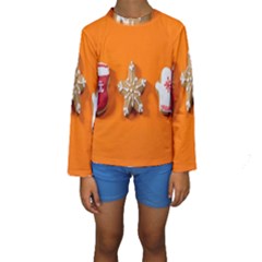 Gingerbread-4718553 Kids  Long Sleeve Swimwear by nate14shop