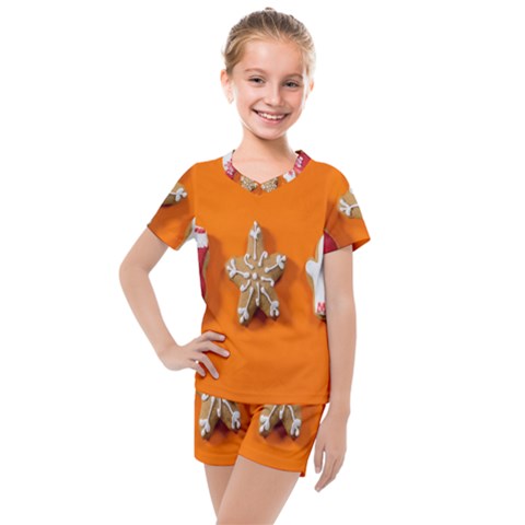 Gingerbread-4718553 Kids  Mesh Tee And Shorts Set by nate14shop