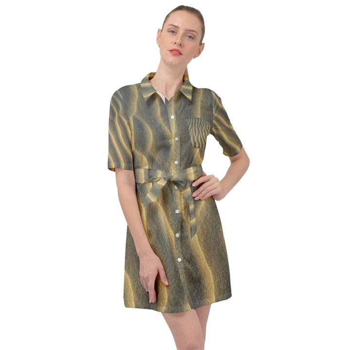 Hd-wallpaper-b 002 Belted Shirt Dress