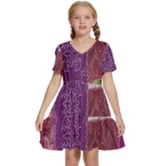 Hd-wallpaper-b 003 Kids  Short Sleeve Tiered Mini Dress