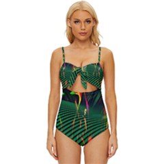 Hd-wallpaper-b 005 Knot Front One-piece Swimsuit