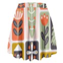 Scandinavian Pattern Artwork High Waist Skirt View2