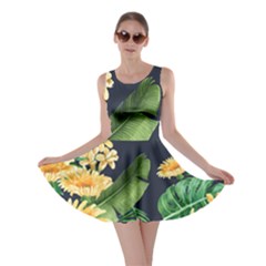 Sea Of Yellow Flowers Skater Dress by HWDesign