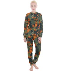 Orange Leaves Women s Lounge Set by HWDesign