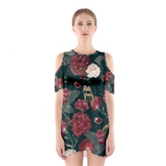 Magic Of Roses Shoulder Cutout One Piece Dress by HWDesign