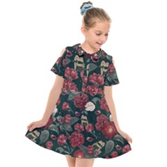 Magic Of Roses Kids  Short Sleeve Shirt Dress