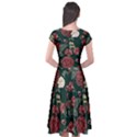 Magic Of Roses Cap Sleeve Wrap Front Dress View2