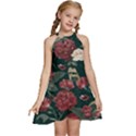 Magic Of Roses Kids  Halter Collar Waist Tie Chiffon Dress View1