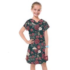 Magic Of Roses Kids  Drop Waist Dress by HWDesign