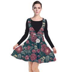 Magic Of Roses Plunge Pinafore Dress by HWDesign