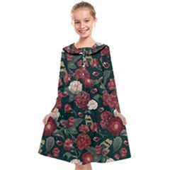 Magic Of Roses Kids  Midi Sailor Dress by HWDesign