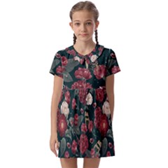 Magic Of Roses Kids  Asymmetric Collar Dress by HWDesign