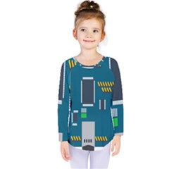 Amphisbaena Two Platform Dtn Node Vector File Kids  Long Sleeve Tee