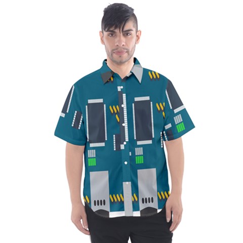 Amphisbaena Two Platform Dtn Node Vector File Men s Short Sleeve Shirt by Sapixe