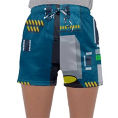 Amphisbaena Two Platform Dtn Node Vector File Sleepwear Shorts by Sapixe