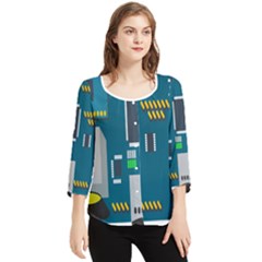 Amphisbaena Two Platform Dtn Node Vector File Chiffon Quarter Sleeve Blouse by Sapixe