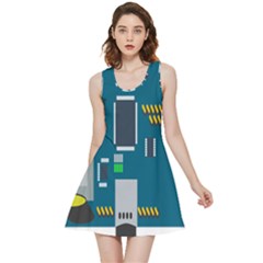 Amphisbaena Two Platform Dtn Node Vector File Inside Out Reversible Sleeveless Dress by Sapixe