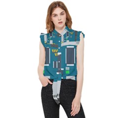 Amphisbaena Two Platform Dtn Node Vector File Frill Detail Shirt by Sapixe