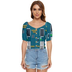 Amphisbaena Two Platform Dtn Node Vector File Button Up Blouse