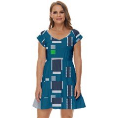 Amphisbaena Two Platform Dtn Node Vector File Short Sleeve Tiered Mini Dress by Sapixe