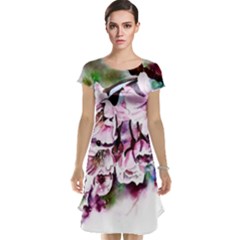 Watercolour-cherry-blossoms Cap Sleeve Nightdress