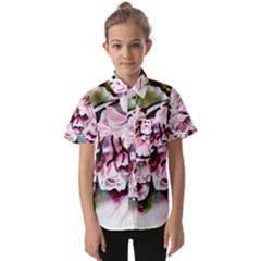 Watercolour-cherry-blossoms Kids  Short Sleeve Shirt