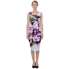 Watercolour-cherry-blossoms Sleeveless Pencil Dress