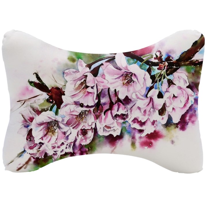 Watercolour-cherry-blossoms Seat Head Rest Cushion