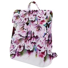 Watercolour-cherry-blossoms Flap Top Backpack